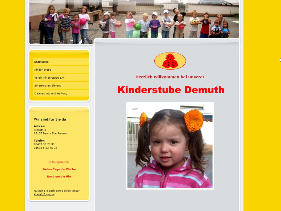 Screenshot www.kinderstube-demuth.de